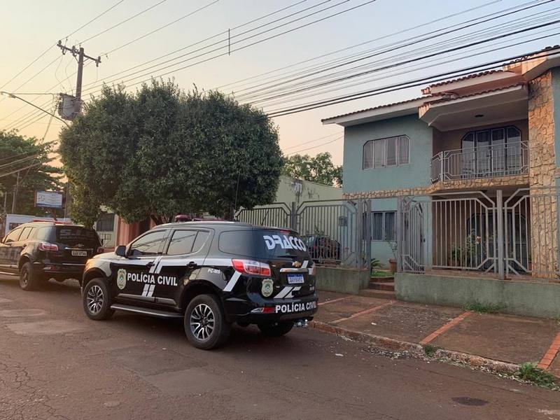 Um dos locais onde policiais do Dracco cumpriram mandados em MS — Foto: Polícia Civil/Divulgação